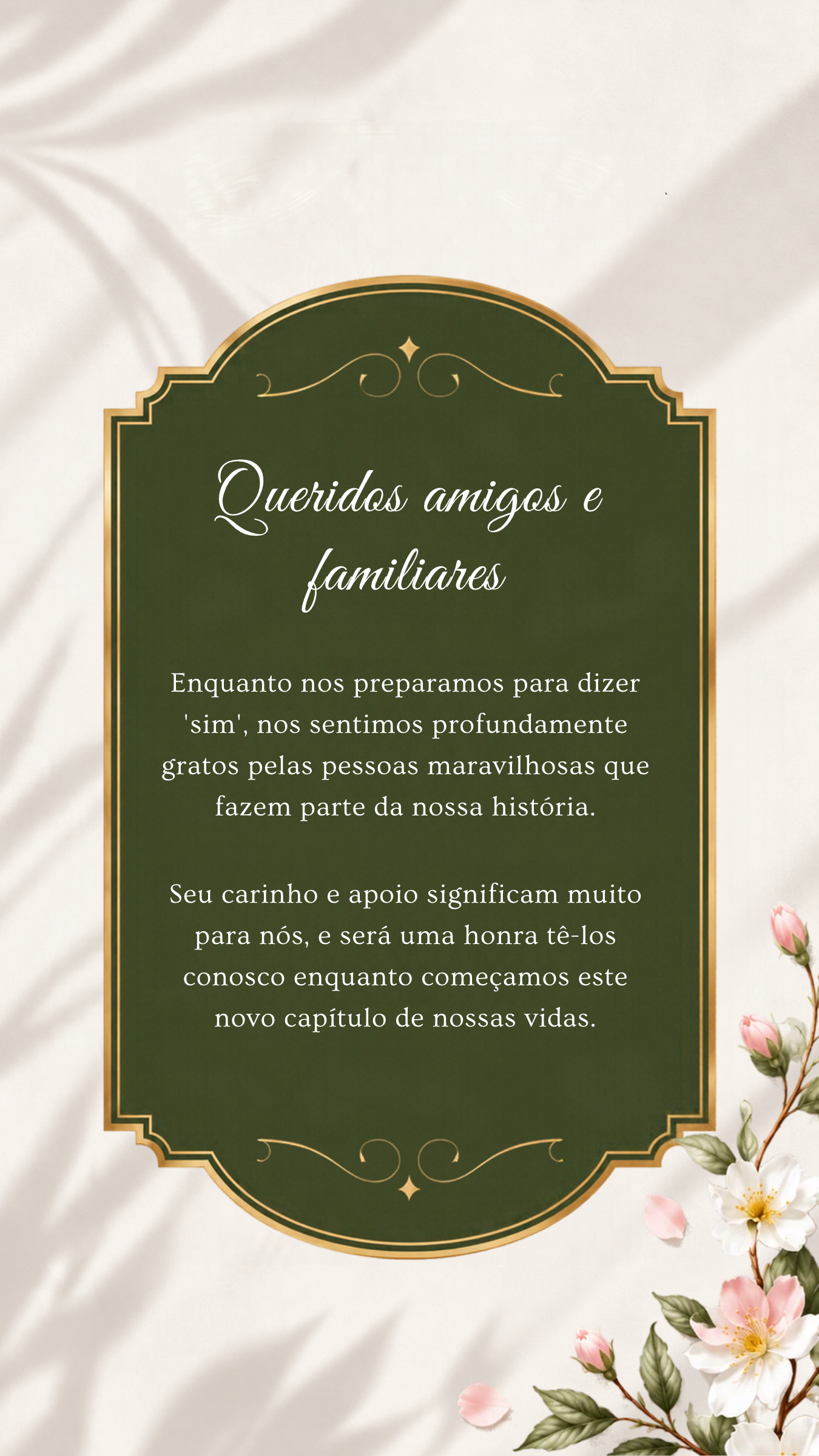 Mensagem aos Convidados